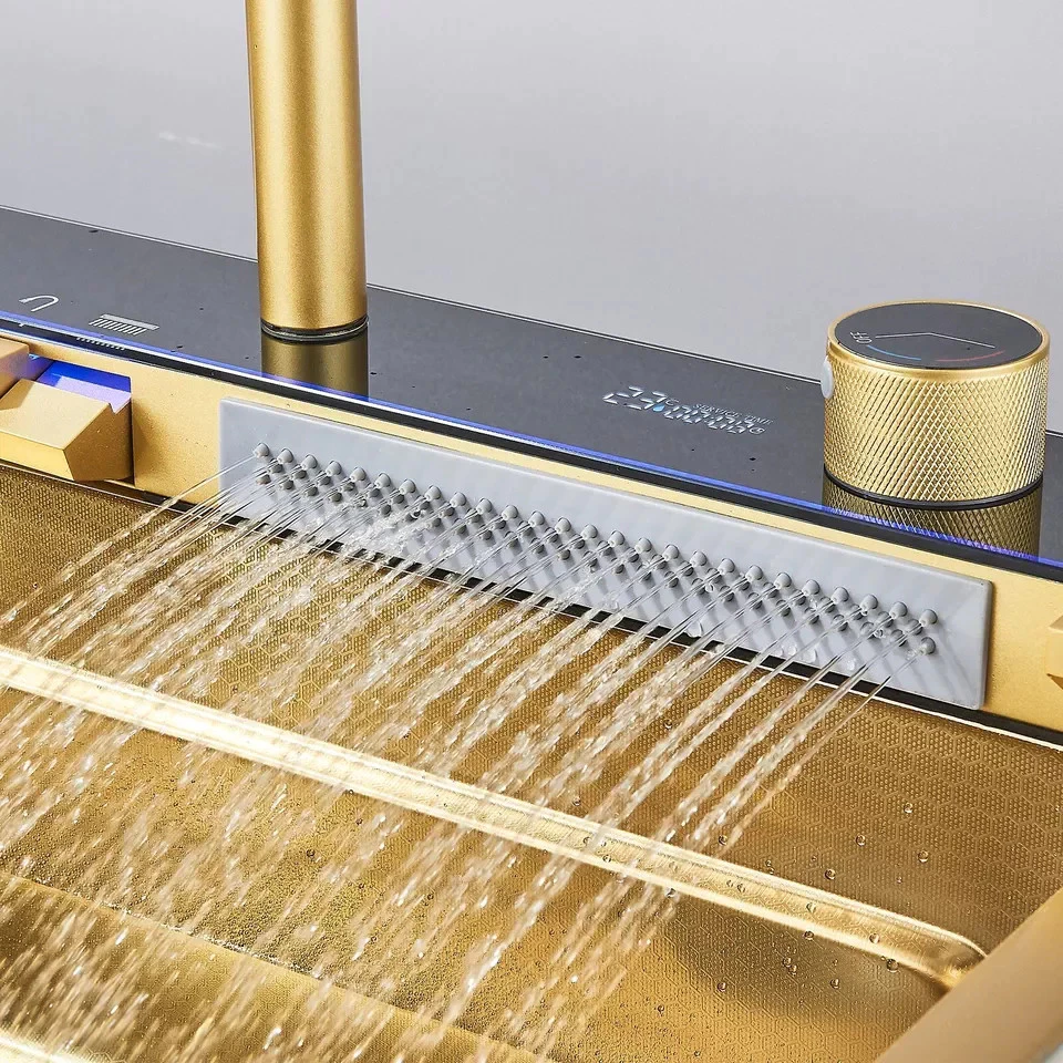 Lavaplatos funcional JetChef Luxury Gold 75x45 Acabado oro premium, estación de cocina de lujo acero inox 304 x 1 und - Image 5